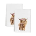 thumbnail image 1 of 3 Pack Highland Cattle Hand Towels,Farm Kitchen Towels，Durable，Strong Water Absorption， for Summer Farmhouse, Kitchen, Bathroom Decor B, 1 of 6