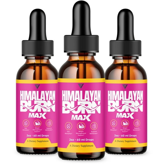 (3 Pack) Himalayan Burn Max Drops, Himalaya Burn Max Advanced Supplement (6oz)