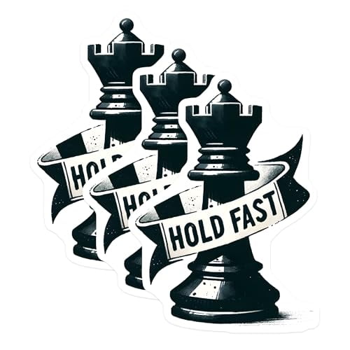 (3 Pack) Hold Fast Decals - Chess Piece Art - Rook Laptop Decals - 3 Inches On Longest Side - Easy Peel & Apply - Made in USA - 3MCS1966