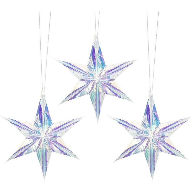 Diameter Iridescent Ornament Star Hanging Decorations Clear - Temu