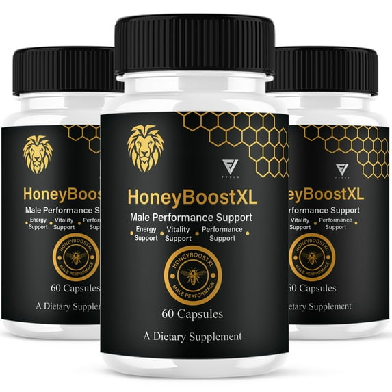 (3 Pack) Honey Boost XL Capsules, HoneyBoost XL Performance Pills (180 Capsules)