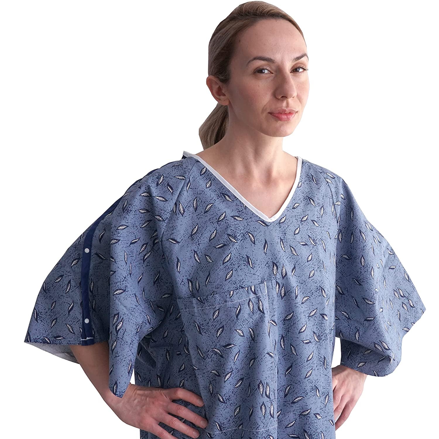 Nobles Health Care Blue/Green Squares Print 3X Unisex Hospital Gown- Pack  of 2 - Walmart.com