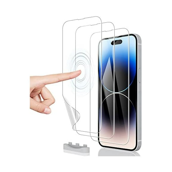 [3 Pack Hydrogel Film Screen Protector for iPhone 16e / iPhone 14 Pro/iPhone 14 / iPhone 13 Pro/iPhone 13 (6.1 inch), Soft TPU Transparent Protective Screen Protector Film (Not Tempered Glass)