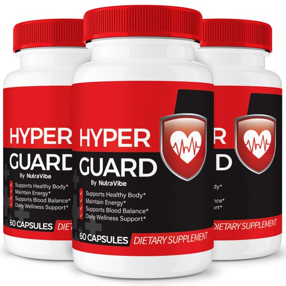 (3 Pack) Hyper Guard Capsules, All Natural HyperGuard Blood Vessel Cleaner, Premium Formula To Support Overall Health and Wellness, Official Hyper Guards Review (180 Capsules)
