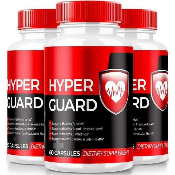 (3 Pack) Hyper Guard Capsules, All Natural HyperGuard Blood Vessel Cleaner, Premium Formula To Support Overall Health and Wellness, Official Hyper Guards Review (180 Capsules)