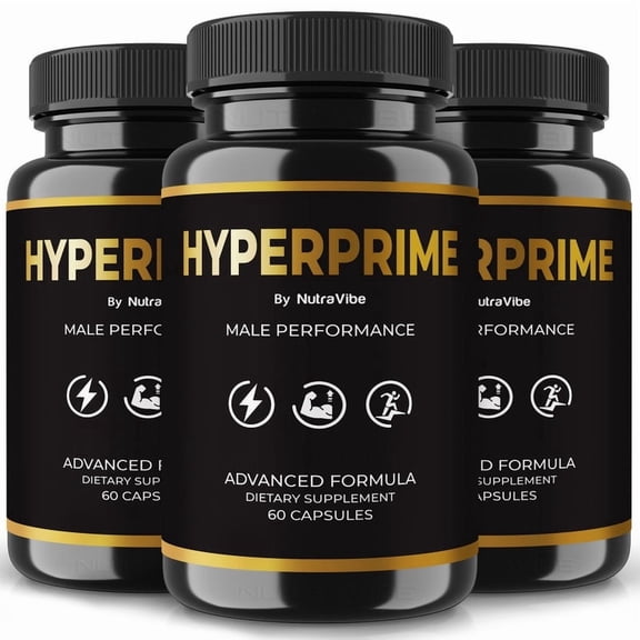 (3 Pack) HyperPrime – Original Hyper Prime Capsules with a Natural Daily Blend for Energy & Wellness | Clean, Gentle, Easy-to-Swallow Pills (180 Capsules)