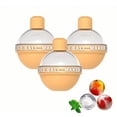 thumbnail image 1 of 3 Pack Ice Ball Maker Mold, Silicone Round Sphere Ice Molds, Whiskey Ice Mold, 2.5 Inch Ice Balls for Whiskey Cocktails - Easy Release(Yellow), 1 of 5
