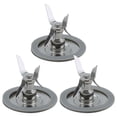 thumbnail image 1 of 3 Pack Ice Crusher Blender Blade Cutter 4961-011 with Gasket Replacement Part Compatible with Oster & Osterizer, 1 of 5