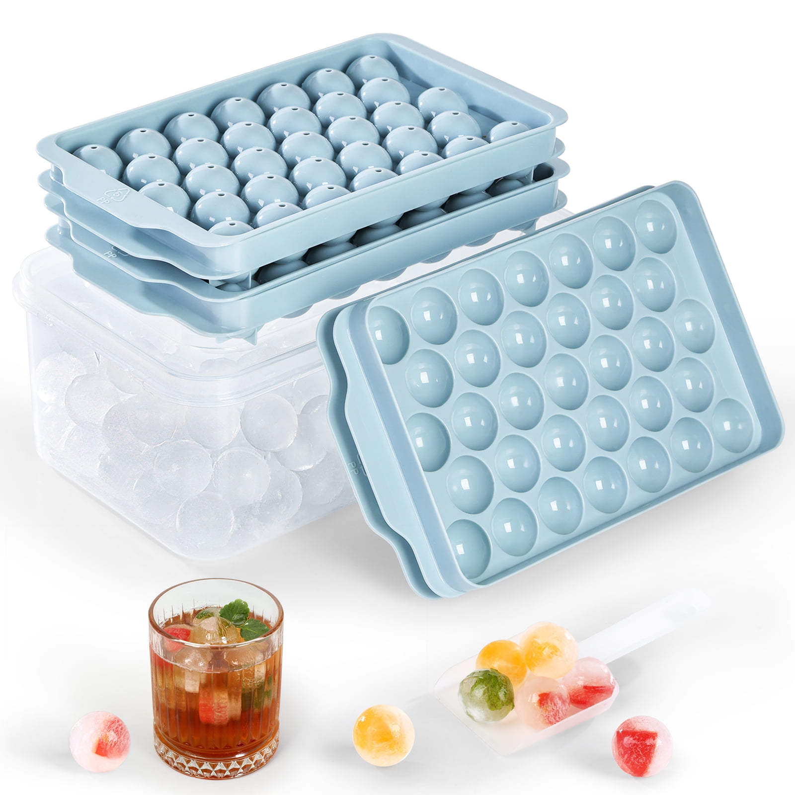 CE Cube Trays for Freezer, Food-Grade Silicone Ice Cube Tray with Lid and  Storage Bin, BPA Free, Easy-Release 48 Small Ice Cubes Maker Mold, for  Cocktail,Whisky - China Ice Cube Tray Silicone