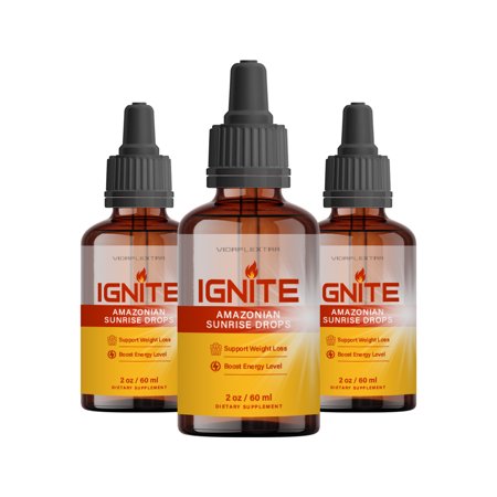 (3 Pack) Ignite Amazonian Drops - Ignite Amazonian Sunrise Drops for Weight Loss