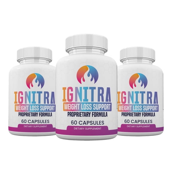 (3 Pack) Ignitra Weight Loss Supplement Formula - Ignitra Weight Loss Dietary Supplement - 180 Count