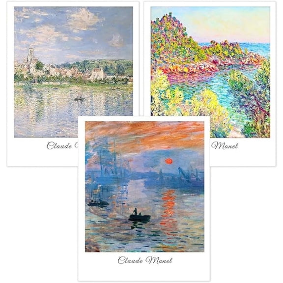 3 Pack Impressionist River Landscape Diamond Painting Kit, Classic Water Scenery Art Set