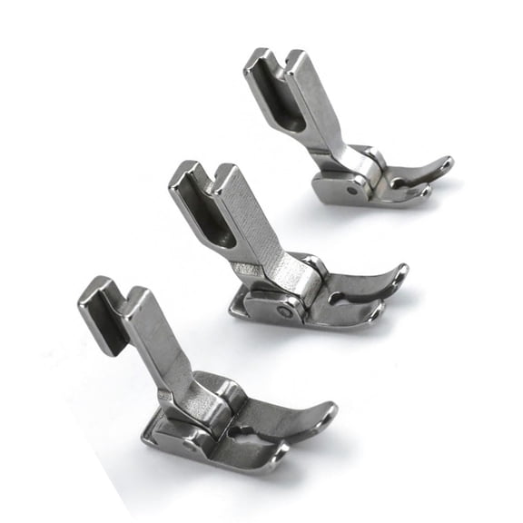 3 Pack Industrial Sewing Machine Presser Feet High Durability Steel Texture for Precisiond Stitching and Fabric Handling