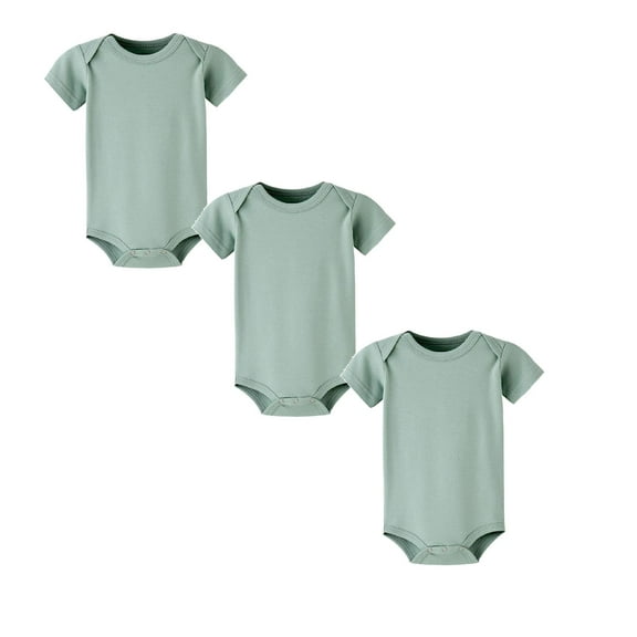 3-Pack Bodysuit Pajamas Romper Jumpsuit Soft Short Sleeve Sleeper Sleepers Baby Girl 12M Baby Clothes