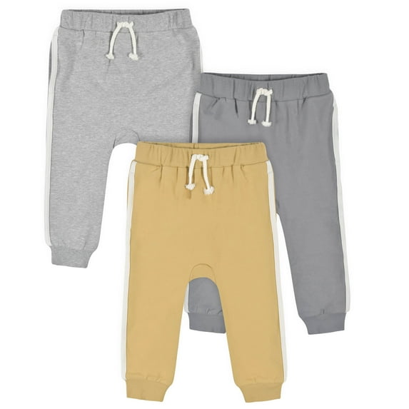 Gerber Baby and Toddler Boy Jogger Pants, 3 Pack, Sizes 12 Months - 5T
