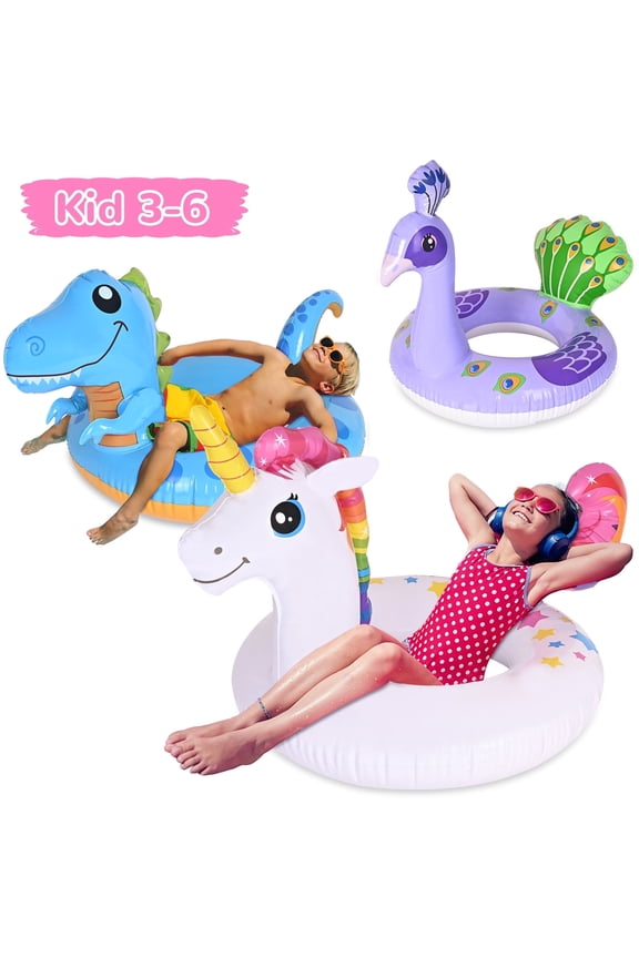 3Packs Unicorn Pool Floats Summer Party Beach Vacation Floating Loungers