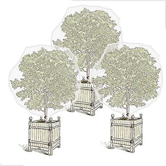 3 Pack Insect Bird Barrier Netting Mesh,59"x 39.4" Plant Cover Garden Flower Screen Barrier with Drawstring for Protecting Vegetable Plant Flower