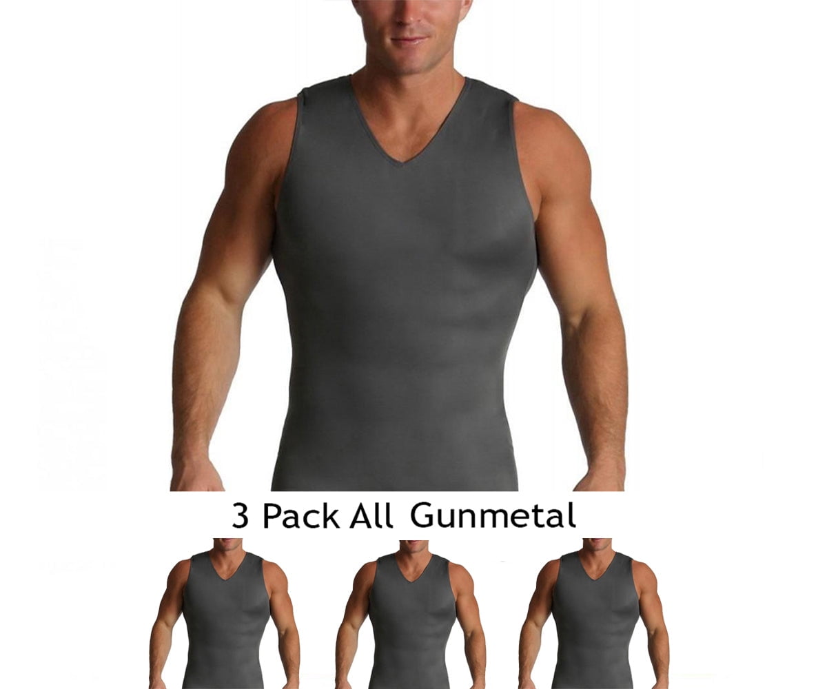 3 Pack Insta Slim Activewear Sleeveless V-Neck Tank VA00N3 - Walmart.com