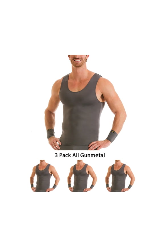 3-Pack Insta Slim Activewear Compression Muscle Tank Shirt MA0003BT