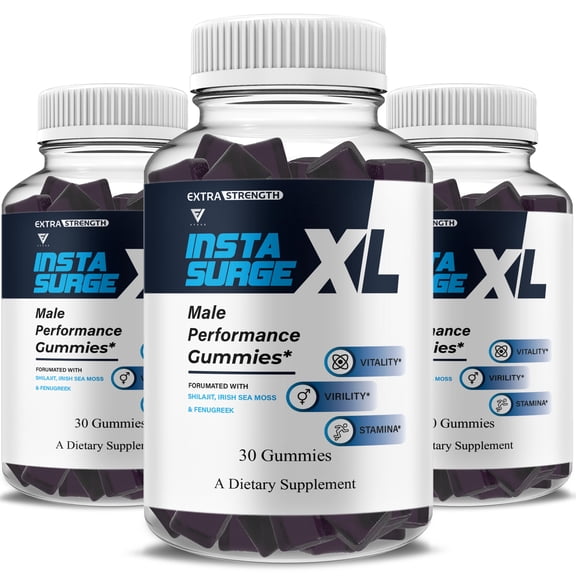 (3 Pack) Insta Surge XL Performance Gummies, InstaSurgeXL Advanced Formula (90 gummies)