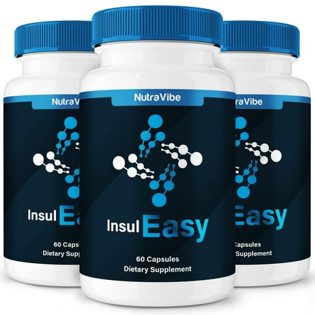 (3 Pack) InsulEasy – Original Formula with a Clean Blend to Support Healthy Circulation, Natural Energy & Balanced Levels | Just 2 Easy-to-Swallow Pills Daily (180 Capsules)