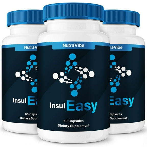 (3 Pack) InsulEasy Original Formula with a Clean Blend to Support Healthy Circulation, Natural Energy & Balanced Levels | Just 2 Easy-to-Swallow Pills Daily (180 Capsules)