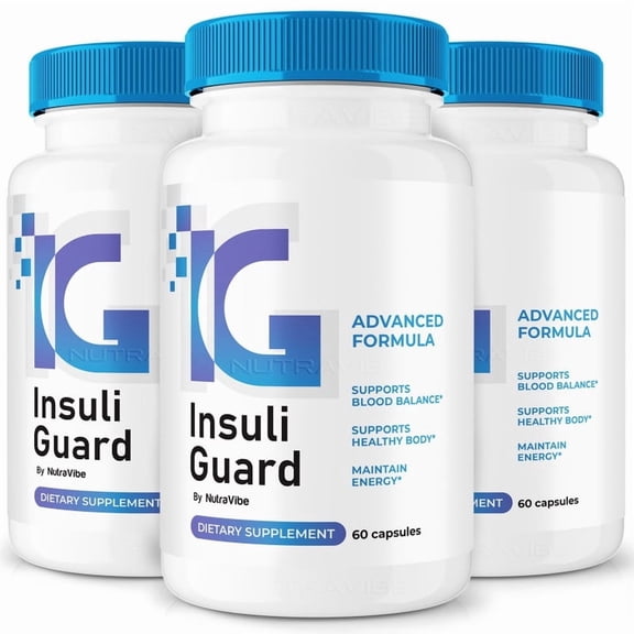 (3 Pack) Insuli Guard  Original Formula with a Clean Blend to Support Healthy Circulation, Natural Energy & Balanced Levels | Just 2 Easy-to-Swallow Pills Daily (180 Capsules)