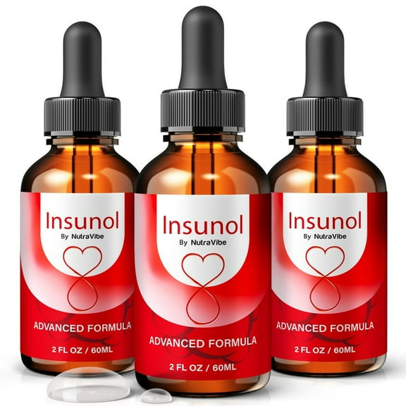 (3 Pack) Insunol Drops  Daily Liquid Formula with a Clean, Natural Blend to Support Natural Flow, Balanced Levels & Healthy Circulation | Convenient for Consistent Use (90 Servings)