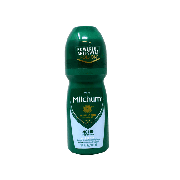 Mitchum Anti-Perspirant & Deodorant Roll-On, Triple Odor Defense, 48HR Protection, Unscented 3.4 FL OZ - 3 Pack