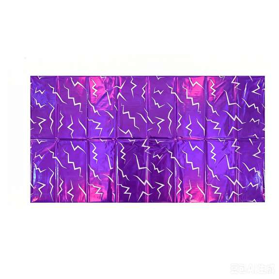 3 Pack Iridescent Purple Lightning Disposable Tablecloths, Laser Shiny Plastic Table Cover, Rectangle Party Table Decor for Birthday Holiday Themed Party ,4.5*6 FT.