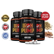 3 Pack Iron Pump Advanced Mens Health Formula 1484mg 180 Capsules