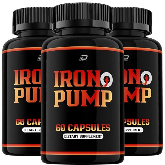 (3 Pack) Iron Pump For Men Capsules Official Formula - Iron Pump Ed Pills Max Performance - Maximum Strength, Iron Pump Pills for Men All Natural Formula, IronPump Reviews (180 Capsules)