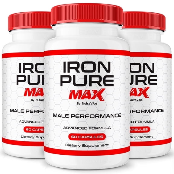 (3 Pack) Iron Pure Max Original IronPure Max Capsules with a Natural Daily Blend for Energy & Wellness |Clean, Gentle, Easy-to-Swallow Pills (180 Capsules)