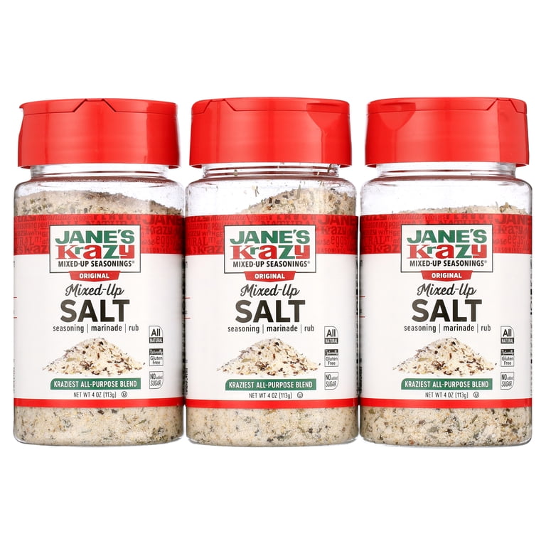 Jane's Krazy Mixed-Up Seasonings, Mixed-Up Salt, 4 oz, 3 pack