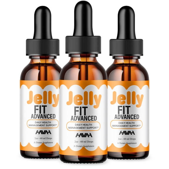 (3 Pack) Jelly Fit Health Mangement Support Drops, JellyFit Advanced Daily Health Support Formula (6oz)