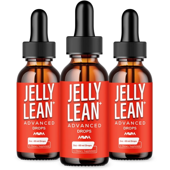 (3 Pack) Jelly Lean Advanced Drops, Jelly Lean Advanced Daily Health Formula (6oz)