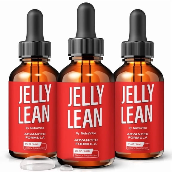 (3 Pack) Jelly Lean Natural Daily Liquid Formula Designed to Align with Fitness Goals, Support an Active Lifestyle & Body Balance | Just a Few Drops for a Fit-Focused Routine (90 Servings)