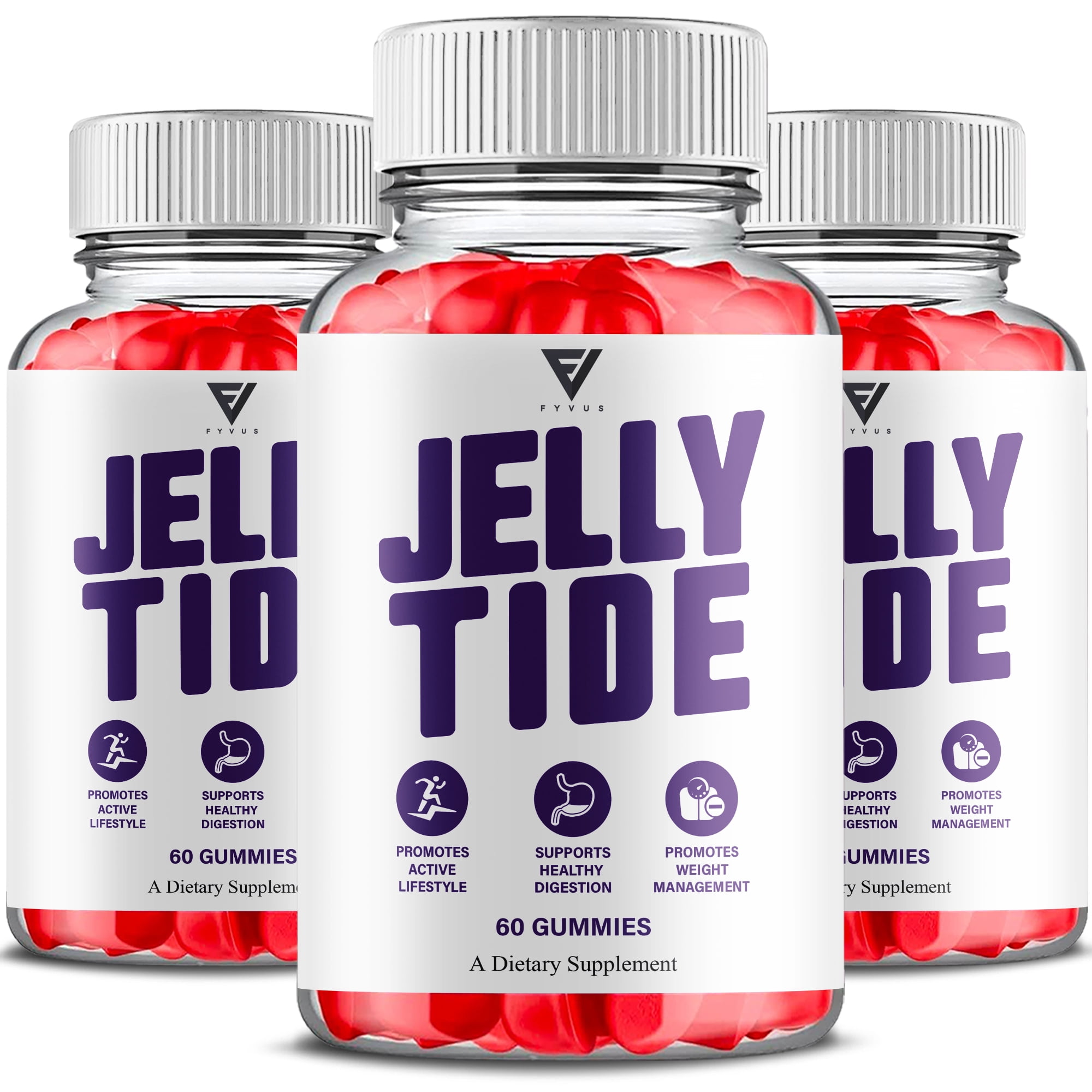 (3 Pack) Jelly Tide Gummies, Jelly Tide Weight Management Support (180 Gummies)
