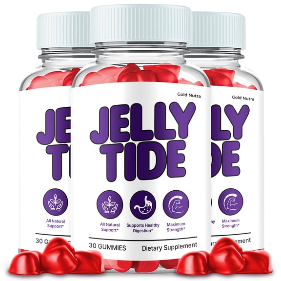 (3 Pack) Jelly Tide Gummies, JellyTide Supplement, All Natural Gummy, Premium Ingredients 3 Month Supply