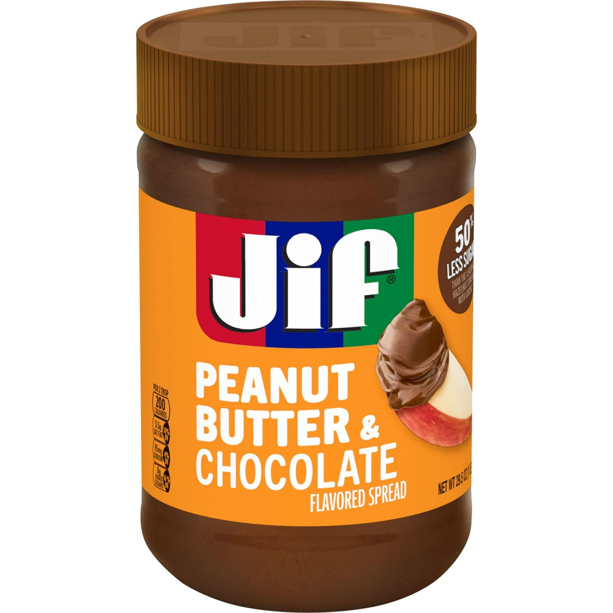 3 Pack Jif Peanut Butter & Chocolate Flavored Spread, 29.5 oz Jar