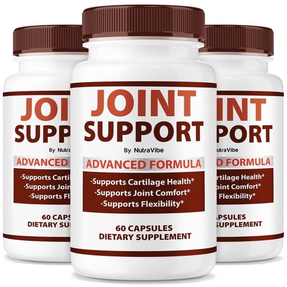 (3 Pack) Joint Support Capsules – Premium All-Natural Bones & Joint Supplement Formulated for Flexibility and a Full Range of Motion, Pills for Everyday Movement (180 Capsules)