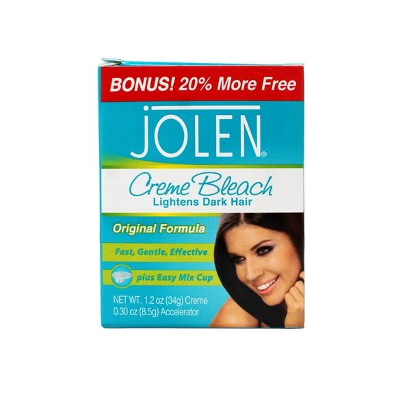 3 Pack - Jolen Creme Bleach, Lightens Dark Hair, Original Formula, Creme with Accelerator, plus Easy Mix Cup