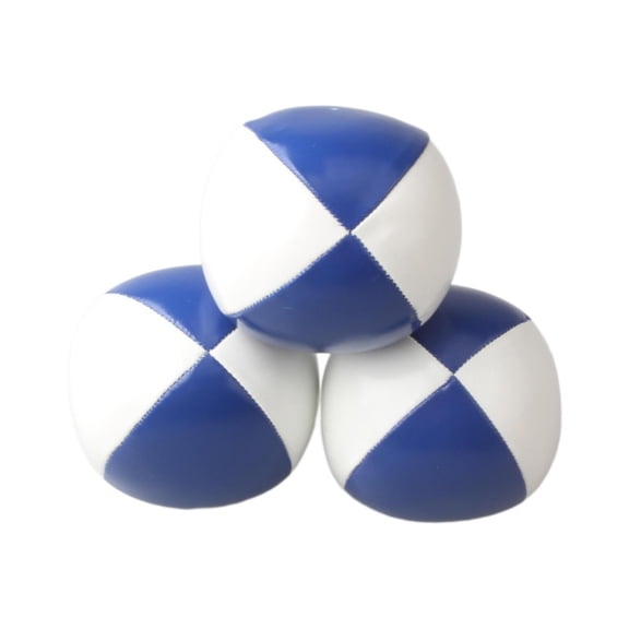 3 Pack Juggling Balls,Kick sack,Beautifully hacky, 4 Panel Multicolor Circus Balls 2.25" Vinyl Shells with Plastic Beans No Bounce Design