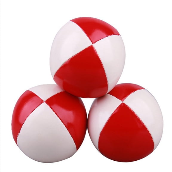 3 Pack Juggling Balls,Kick sack,Beautifully hacky, 4 Panel Multicolor Circus Balls 2.25" Vinyl Shells with Plastic Beans No Bounce Design