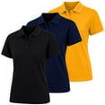 thumbnail image 1 of 3-Pack Junior's Short Sleeve School Uniform Pique Polo Shirt (S-3XL), 1 of 6