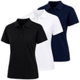 thumbnail image 1 of 3-Pack Junior's Short Sleeve School Uniform Pique Polo Shirt (S-3XL), 1 of 6