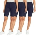 thumbnail image 1 of 3-Pack Women's School Uniform Super Stretch Bermuda Shorts, 1 of 4