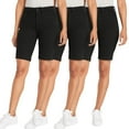 thumbnail image 1 of 3-Pack Women's School Uniform Super Stretch Bermuda Shorts, 1 of 4