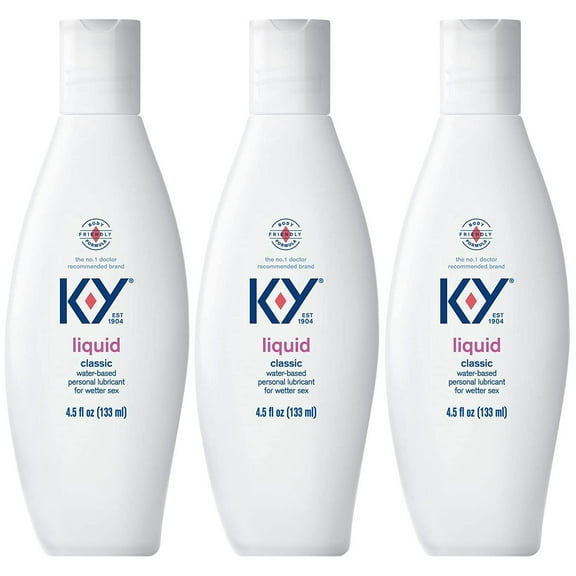 3 Pack K-Y Liquid Personal Lubricant 4.5 oz Each