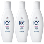 KY Liquid Classic Water-Based Body Friendly Formula 4.5 Fl Oz زيت تشحيم شخصي لممارسة الجنس الرطب للرجال والنساء والأزواج وآمن للاستخدام مع الواقي الذكري اللاتكس 3 عبوات